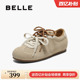 百丽双鞋 子E4A1DCM5 内增高运动休闲鞋 带薄底复古阿甘德训鞋 女新款