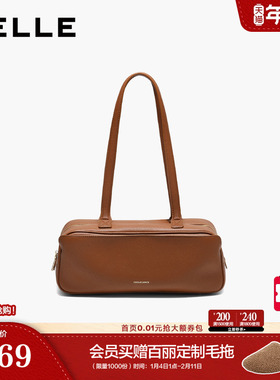 百丽包包女冬季新款时髦通勤法棍腋下包单肩波士顿包BL870DX5