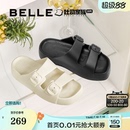 百丽生巧吐司溯溪版2代勃肯鞋女2025夏季防水可外穿拖鞋子D9F1BL5