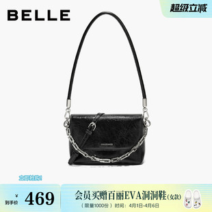 质感牛皮单肩手提斜挎小方包BL908BX6 百丽包包女礼物26夏新商场款