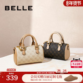 百丽包包女款 复古波士顿法棍包送妈妈斜挎手拎通勤手提包X7054CX4