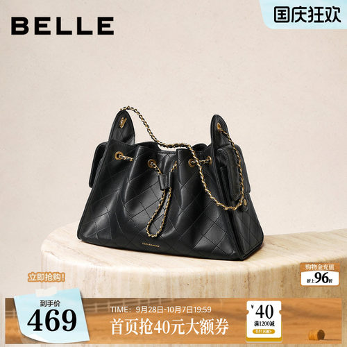 百丽小香风大容量托特包