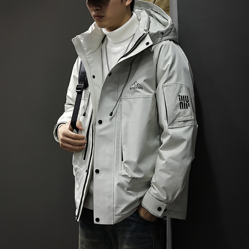 山系冲锋羽绒服男轻薄90白鸭绒