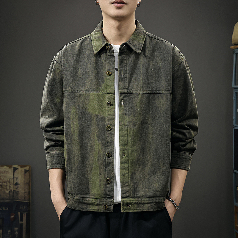 美式水洗牛仔夹克男潮外套