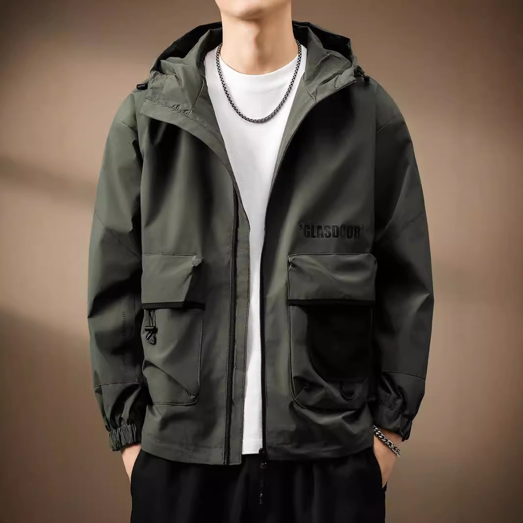 高端美式防风冲锋衣男外套