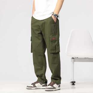 2023春夏全棉多口袋潮流宽松休闲束脚工装裤男Cargo Pants Men