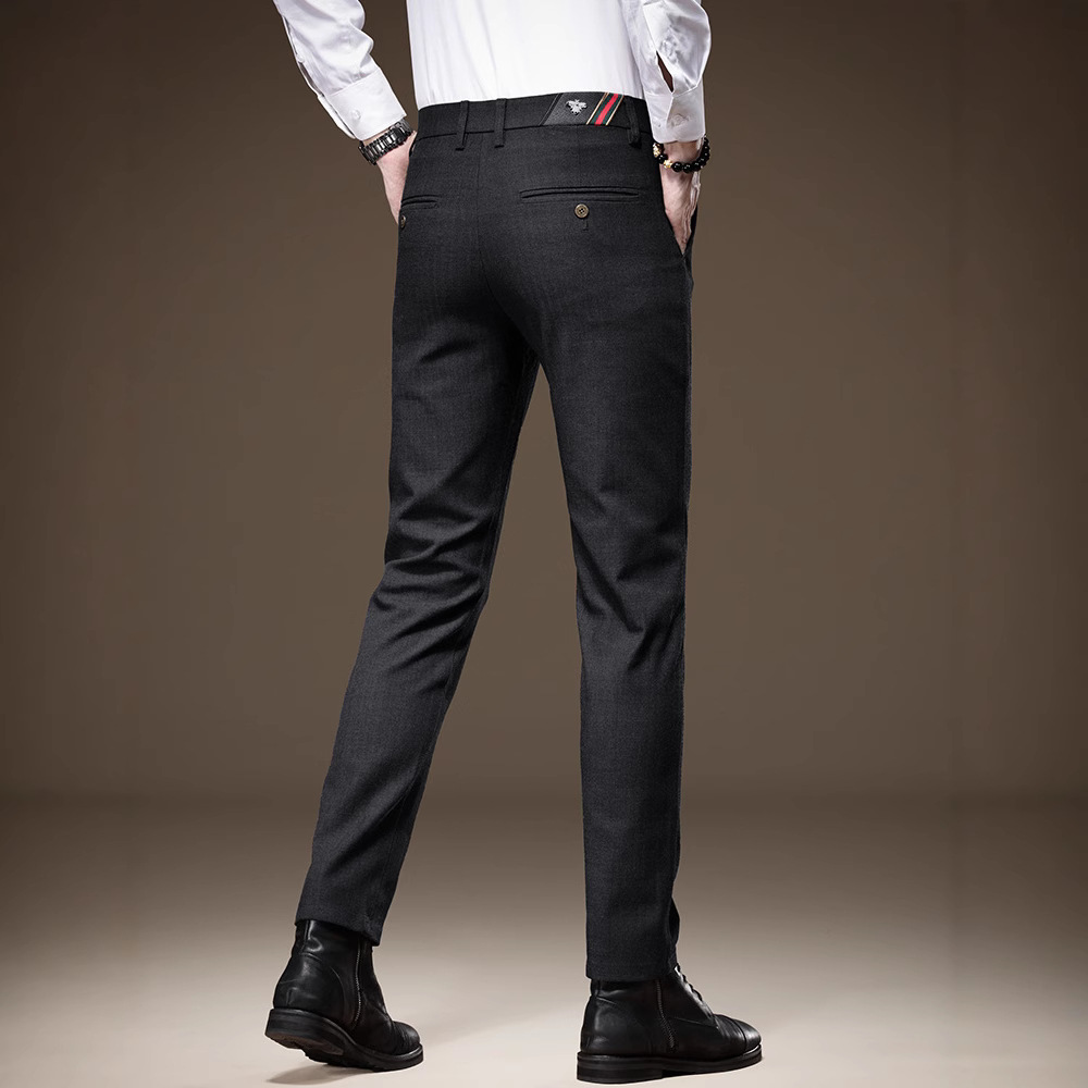 轻奢加厚商务男裤修身保暖