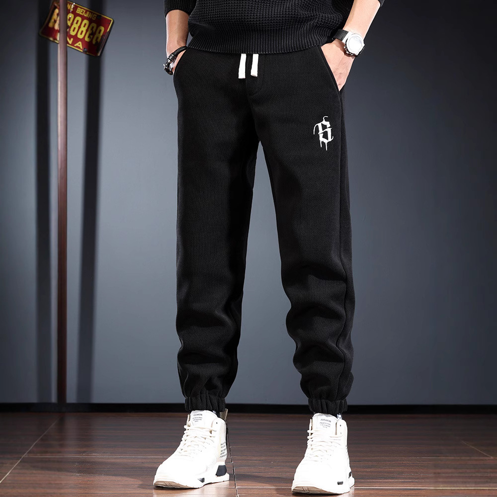 2024冬季加绒加厚男卫裤