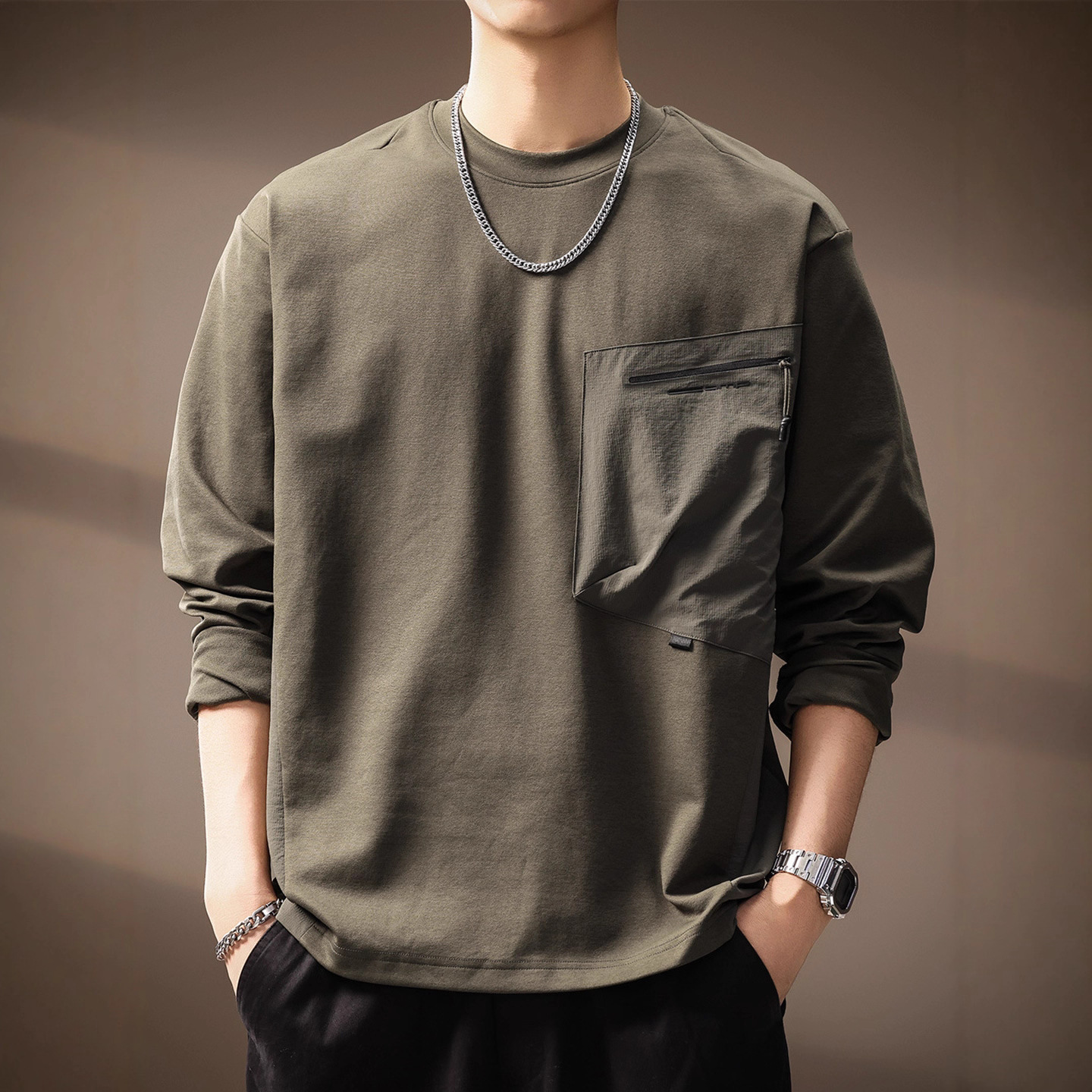 高端美式轻量透气男T恤