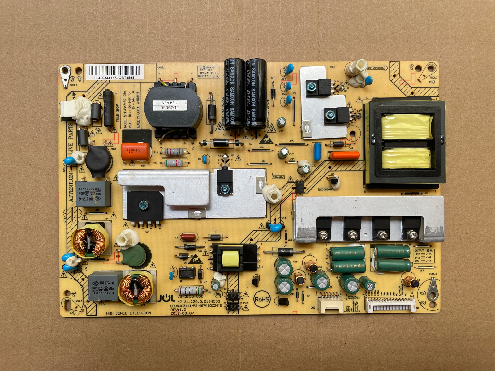 D原装海尔LE42A800D 液晶电视电源板配件 JSK3150-050 0094003441