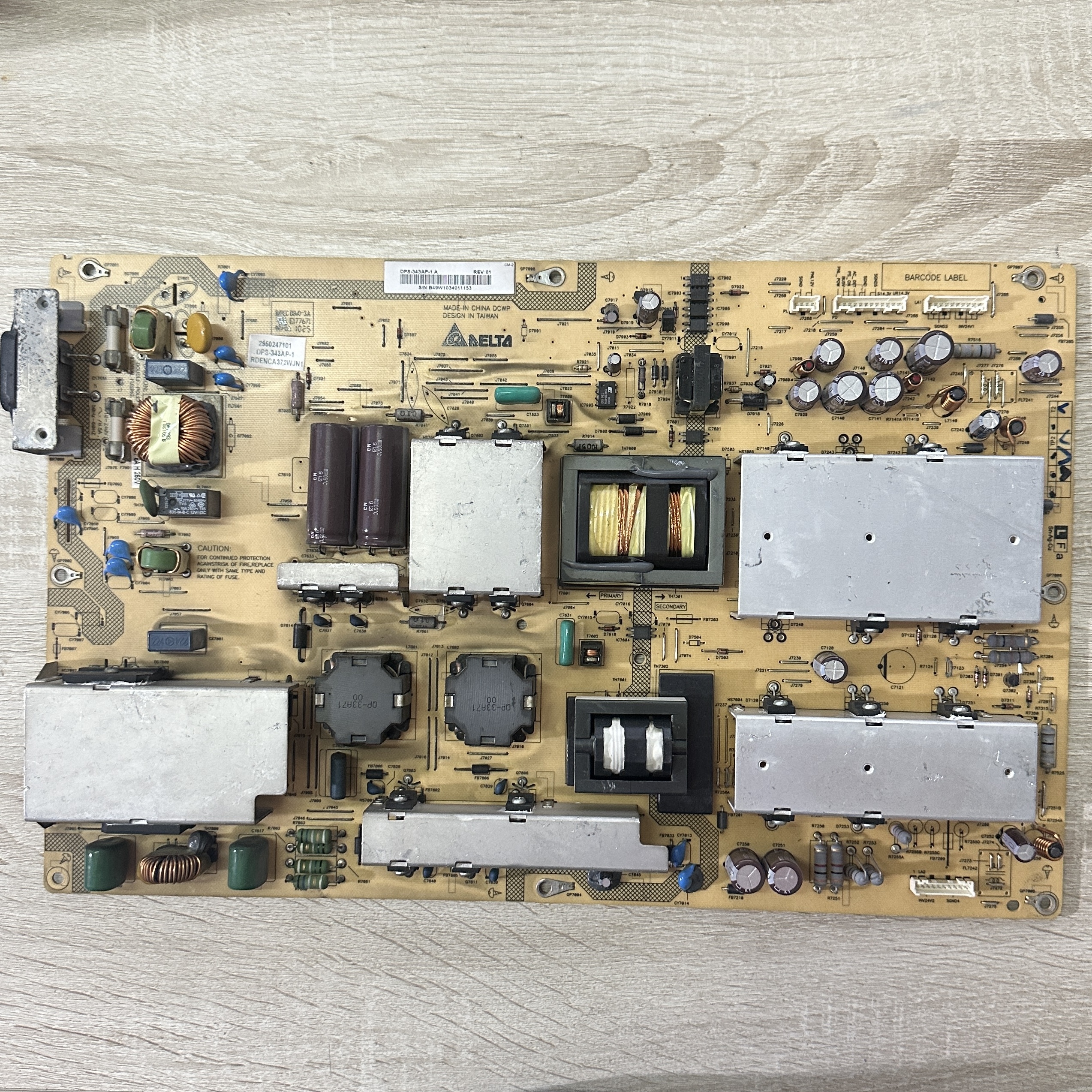 A夏普LCD-60Z770A/E770A电源板DPS-343AP-1 A RDENCA372WJN1/WJQZ