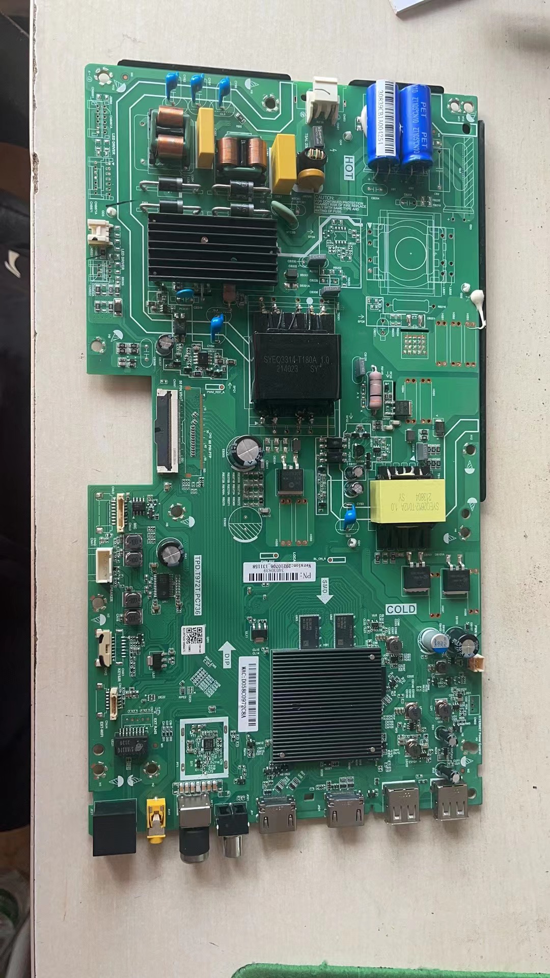 海尔LU55D31(PRO)主板TPD.T972T.PC736 0090732349Q 屏72001225YT