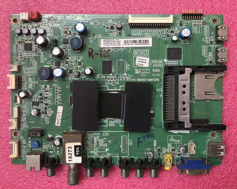 原装拆机TCL L48F3390A-3D电视主板40-1MS801-MAF2HG屏LVF480SDAL