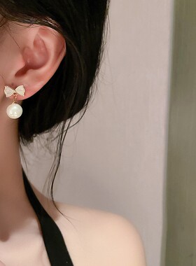 订婚珍珠耳饰耳钉女2024新款