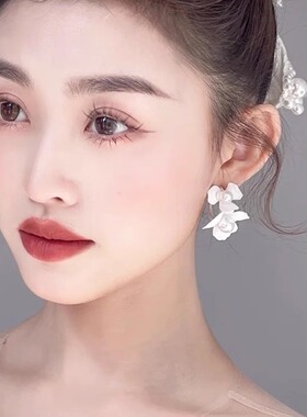 新娘珍珠耳环2023年新款潮耳饰潮