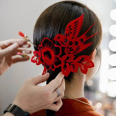 新中式新娘头饰旗袍发饰品