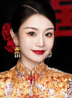 脸大适合的耳环新娘结婚耳坠