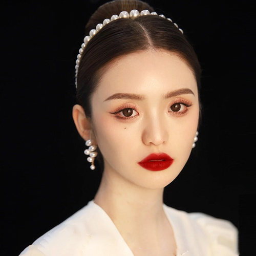 新娘耳环法式赫本风订婚珍珠耳饰
