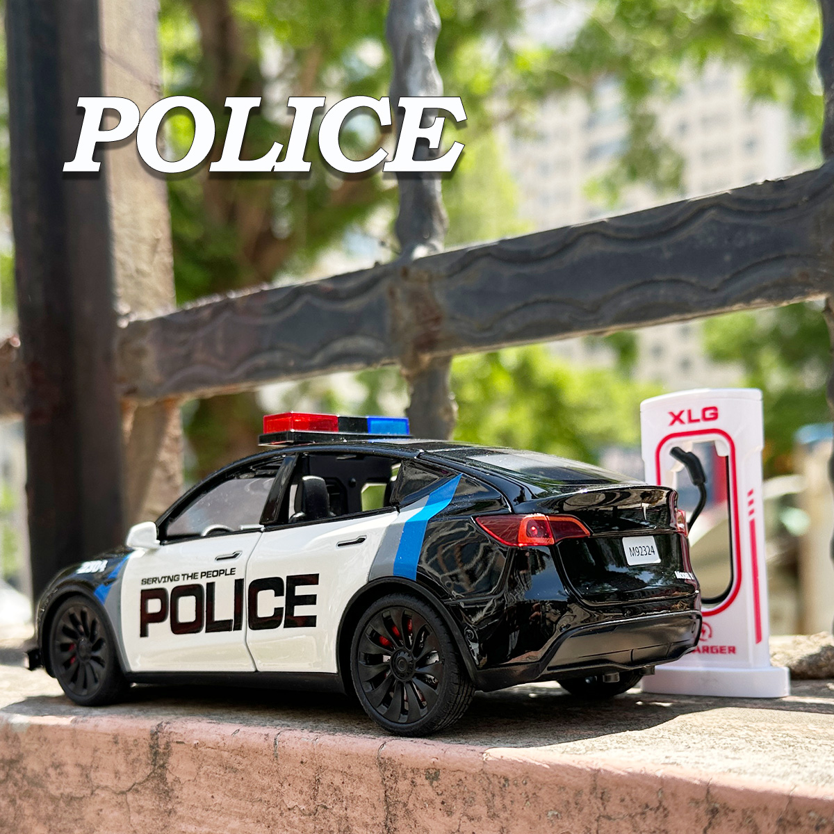 毛豆Y合金汽车模型警车