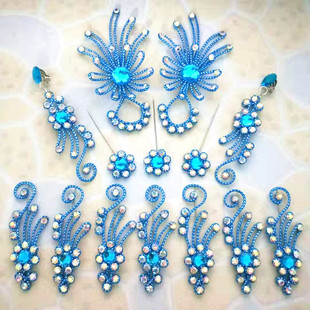 包邮 古装 头饰配件粤剧片子石戏剧片子石耳边花耳坠梅华仔七星头花