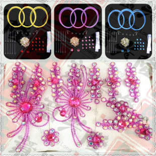 古装头饰手工水钻DIY头饰片子石材料包粤剧越剧潮剧琼剧手工制作