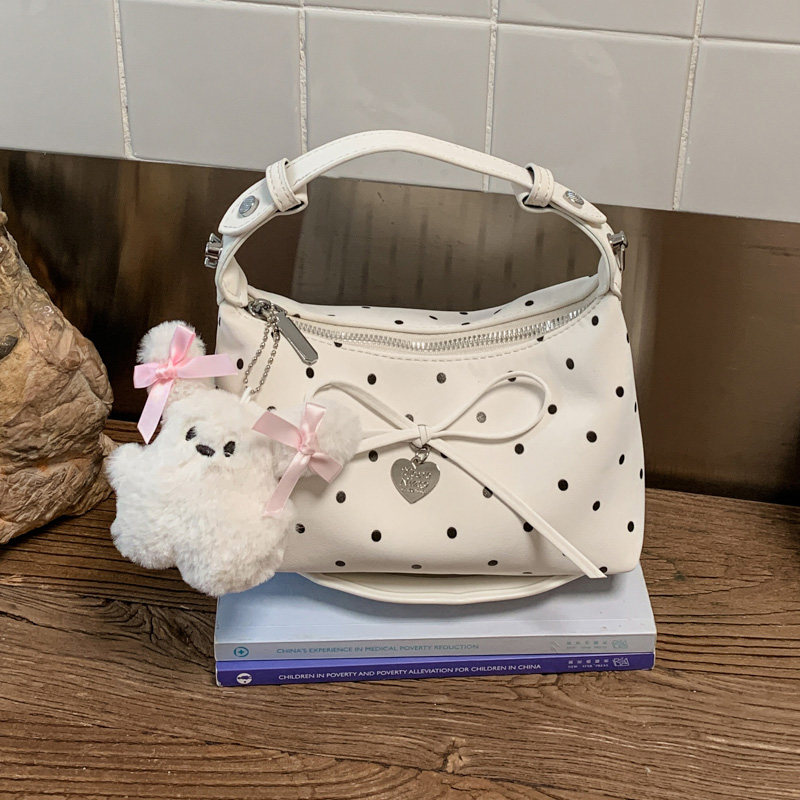 小众女包日韩风格蝴蝶结波点小方包女2026新款精致百搭单肩斜挎包