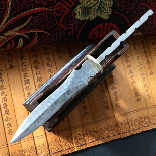 茶刀大马士革钢刀胚 普洱茶砖开茶刀茶锥茶针 手工DIY刀片刀头