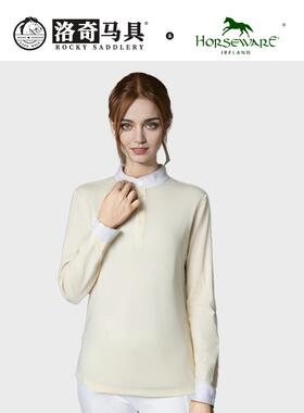 狩猎立领针织长衫长袖衬衣衬衫骑士服装马术服女运动衣HW85030