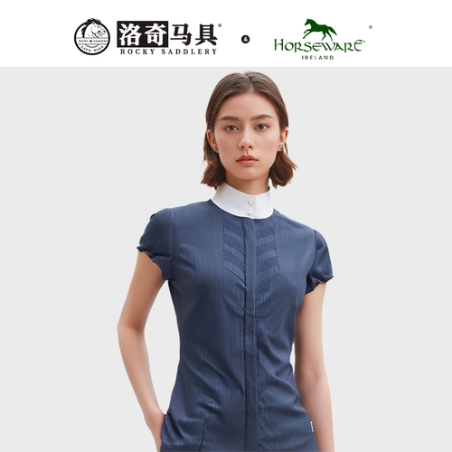 horseware女款立领前襟暗扣款短袖 HW85045