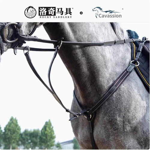胸带低头革 牛皮胸带低头革 洛奇马具8214007