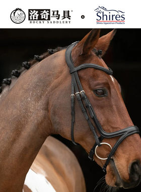 英国Shires-Rapida舒适版牛皮水勒缰英式牛皮缰绳马术马具8208041