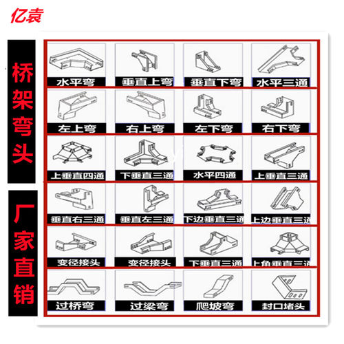 电缆桥架配件金属铁线槽弯头大全