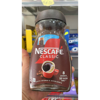 现货意大利Nescafe CLASSIC雀巢经典原味8度香浓咖啡50杯100g
