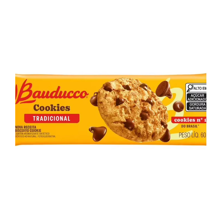 巴西原装Bauducco巧克力豆曲奇饼干原口味袋装60g进口零食