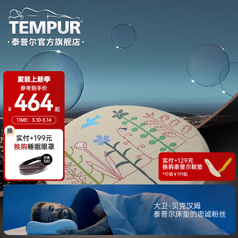 TEMPUR泰普尔欧洲进口记忆棉蒲团坐垫可爱四季加厚椅垫凳子沙发垫