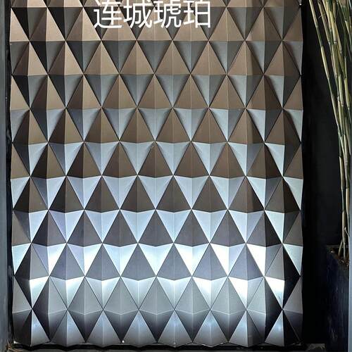 3D水泥砖商业空间墙面酒店餐厅奶茶店门面高级墙砖艺术砖钻石造型