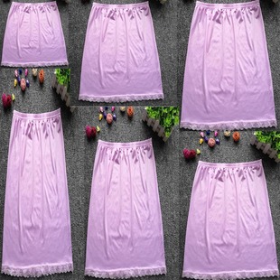 防走光防静电中长裙女半身裙牛奶丝蕾丝打底衬裙2022夏防透内衬裙