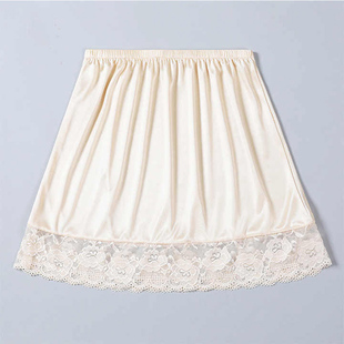 衬裙防走光蕾丝半身裙3540 新款 时尚 打底短裙女防透缎面内衬裙夏季