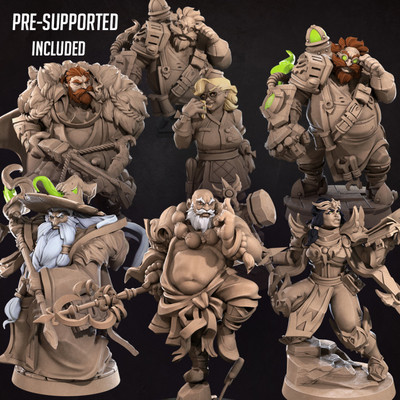 【矮胖人类】武僧猎人 法牧技师 龙与地下城dnd跑团桌游 战棋模型