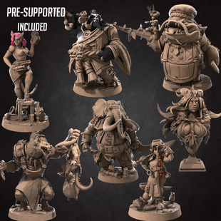 【动物人】鲶鱼 大象 豺狼 熊猫 龙与地下城dnd跑团桌游战棋模型