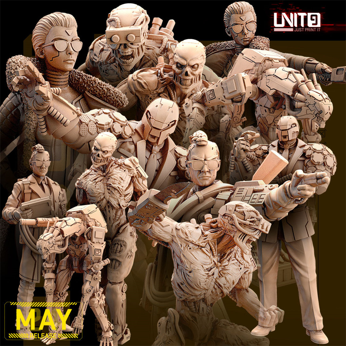 【生化僵尸】暴走 机器人 高管 赛博朋克 英菲第三方桌游战模型