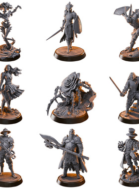 【奇幻浪漫】心之弩手战士弩手刽子手柴郡猫 DND桌游跑团战棋模型