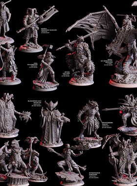 【龙蚀】龙裔 狗头 人族 死骑 英雄 死灵法师DND跑团桌游棋子模型