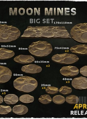 【月球表面弹坑】底座贴片 战锤DND跑团桌游棋子DIY通用地台模型