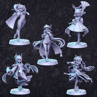 游戏 美少女 日式 DND跑团桌游棋子模型 RPG游戏