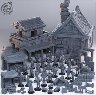 【城镇居民】 贵族马夫牧师 龙与地下城dnd跑团 桌游战棋子模型