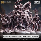 矮人 人类 精灵 圣骑士 DND桌游棋子模型 圣武士 远征十字军