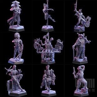 【惊天劫案】改造人 机器人 黑客 帮派 装甲 DND桌游跑团棋子模型