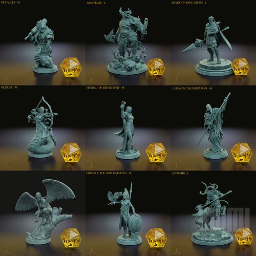 【人神对战】人类 鸟妖 美杜莎 萨特 牛头人 DND桌游跑团战棋模型