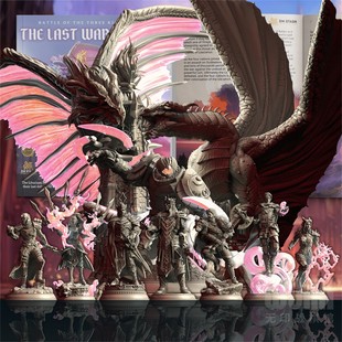 高精灵 龙血提夫林 维京野蛮人 人类之王 DND跑团桌游战棋子模型